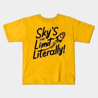 Sky's The Limit Literally RC plane Kids T-Shirt